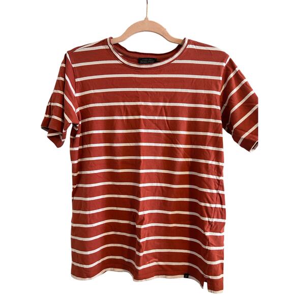 Pendleton Striped T-Shirt XS Rust Red White 100% Cotton EUC - Picture 2 of 16